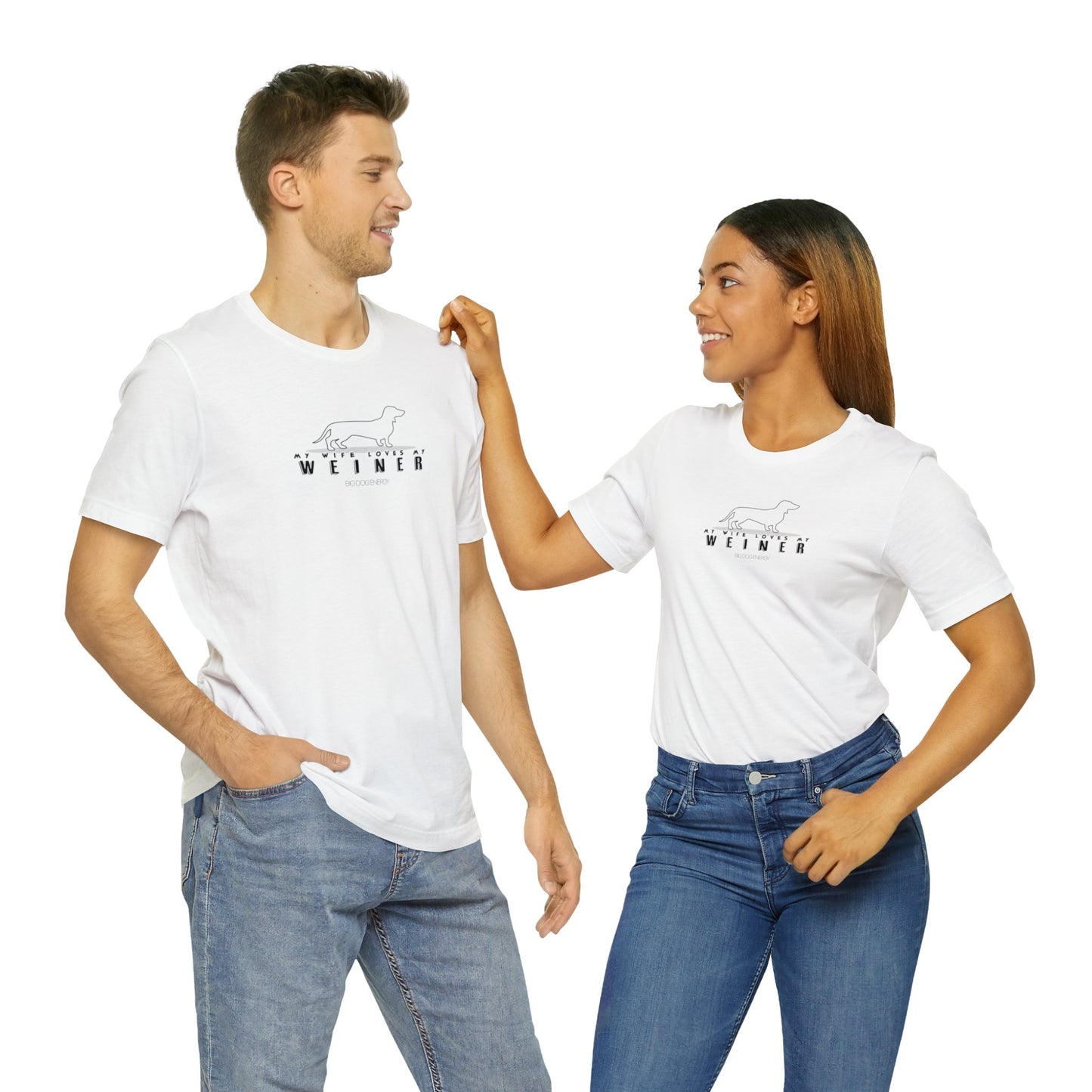 My Wife Loves My Weiner (dog) | Unisex Jersey Short Sleeve Tee
