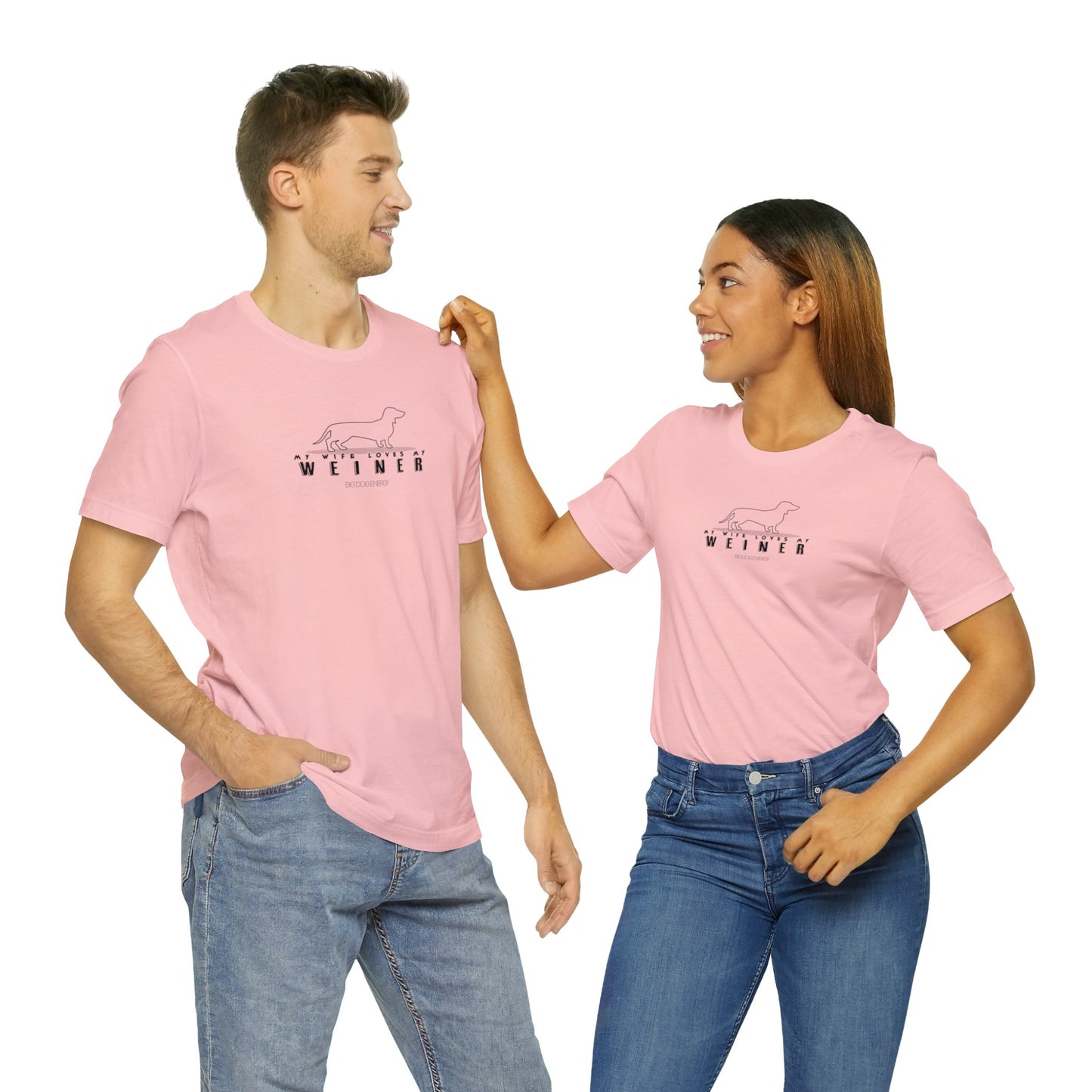 My Wife Loves My Weiner (dog) | Unisex Jersey Short Sleeve Tee