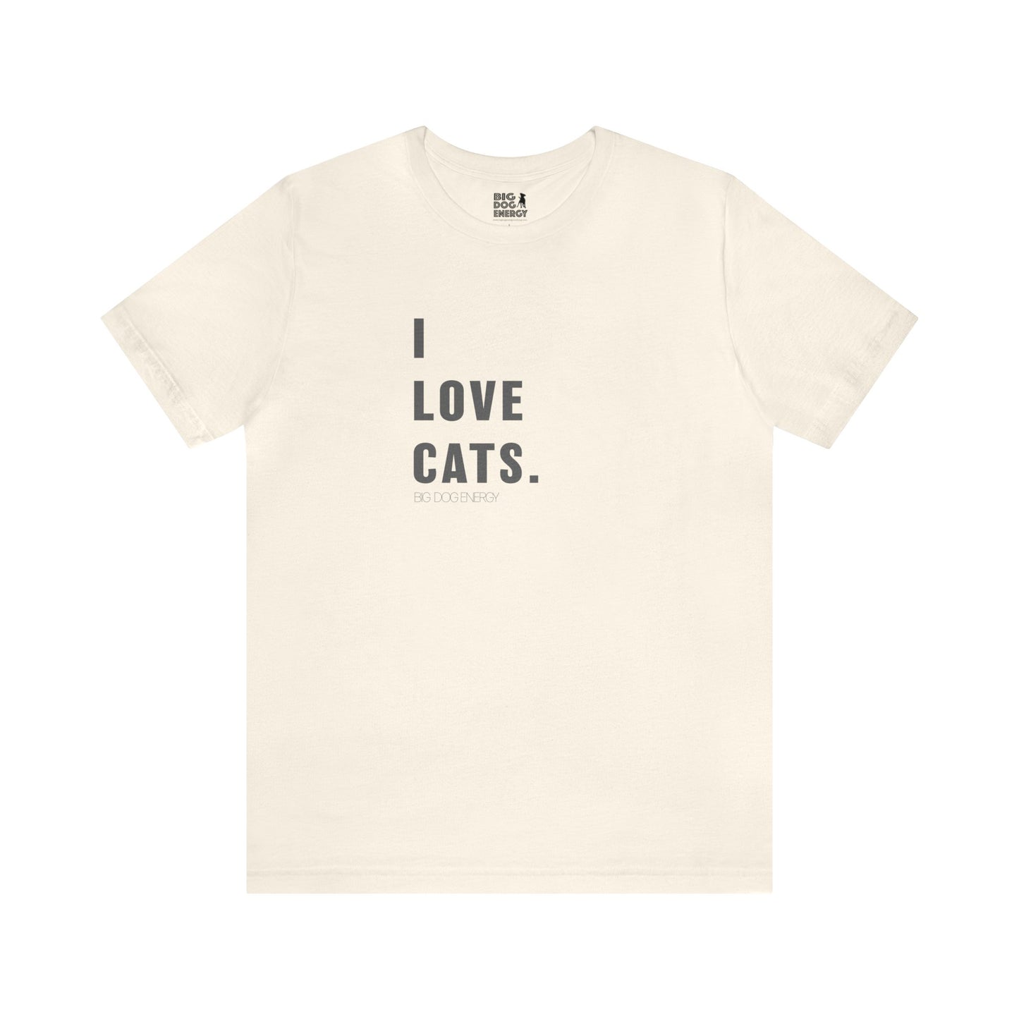 I Love Cats (leftie) | Unisex Jersey Short Sleeve Tee