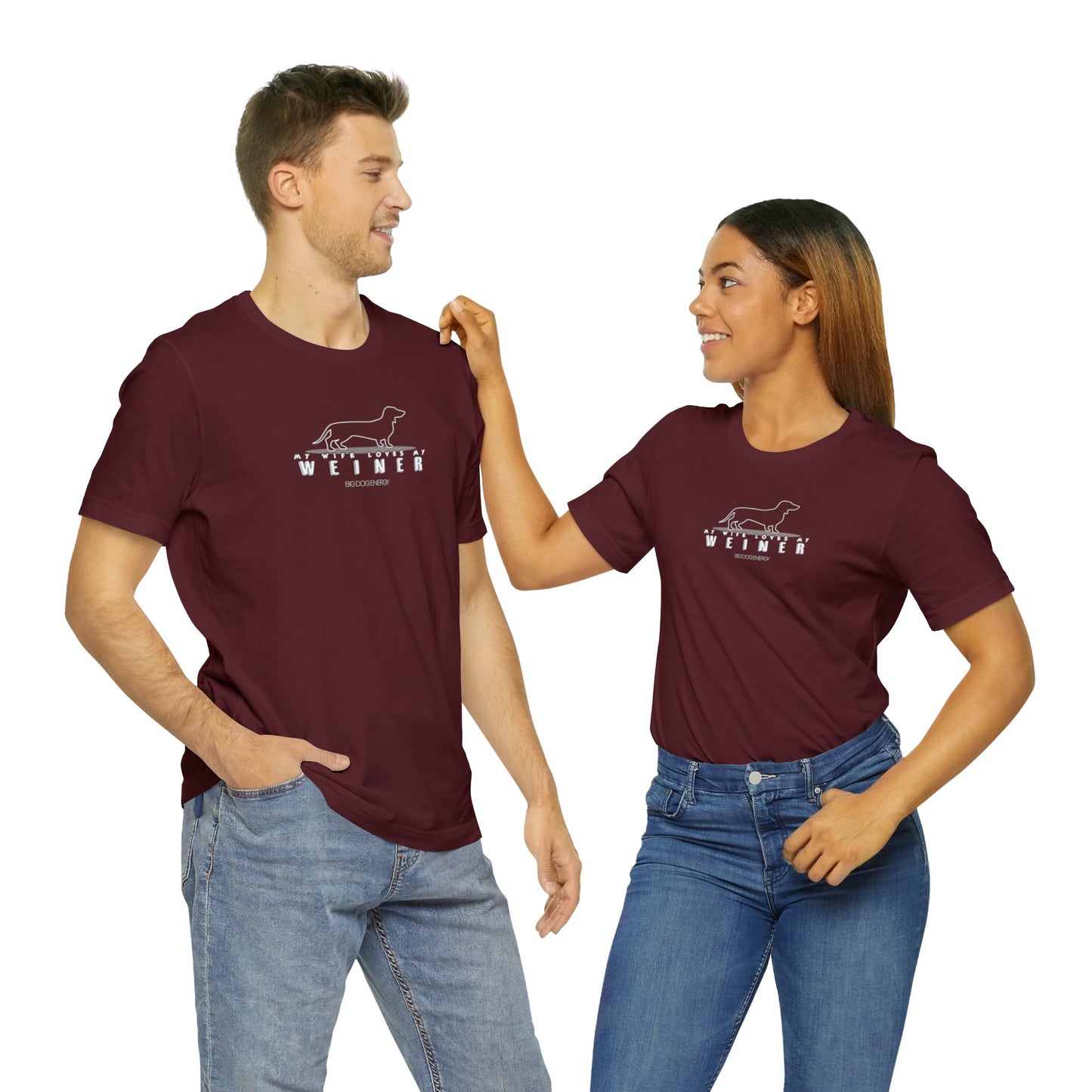 My Wife Loves My Weiner (dog) | Unisex Jersey Short Sleeve Tee