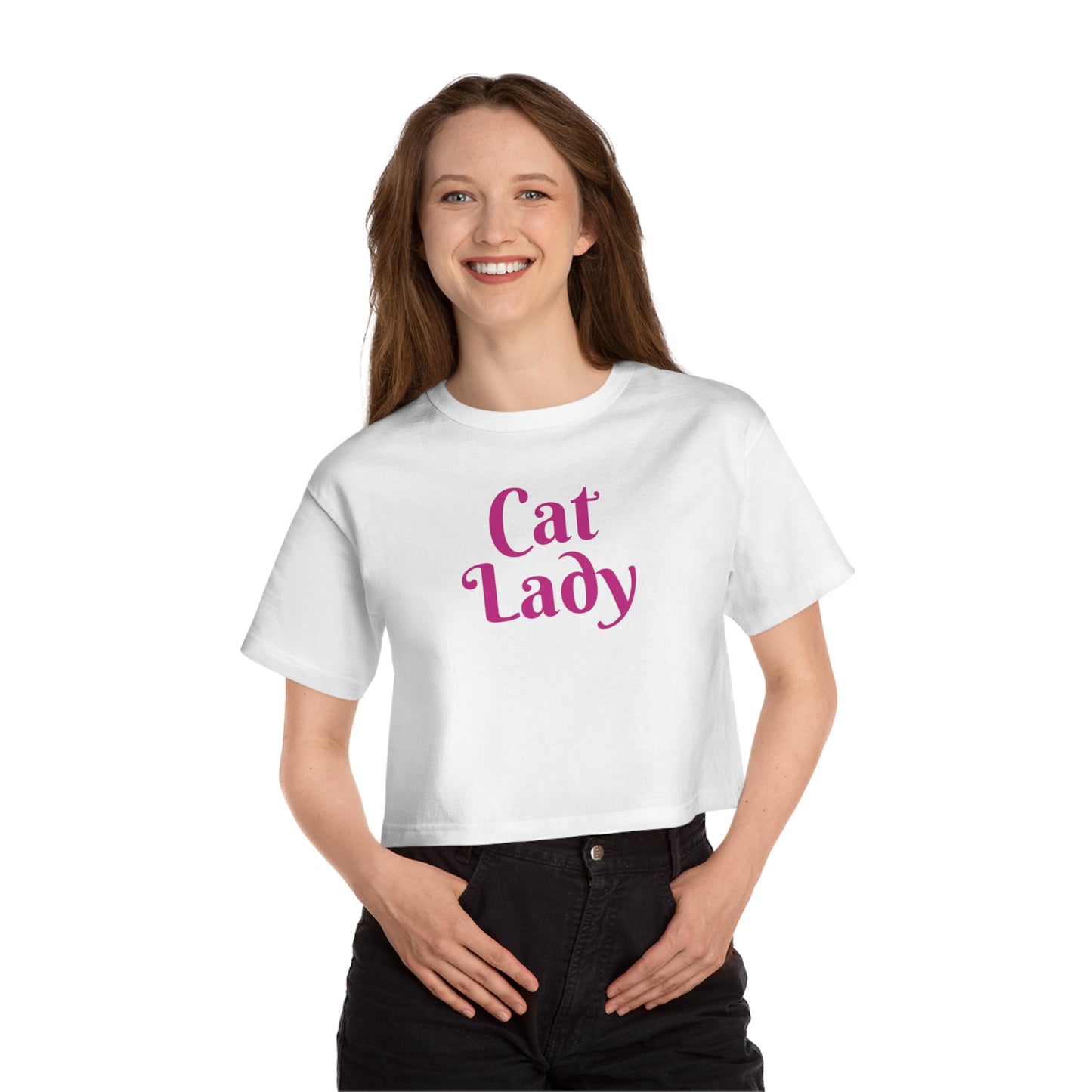 Cropped Cat Lady | Champion Women's Heritage Cropped T-Shirt
