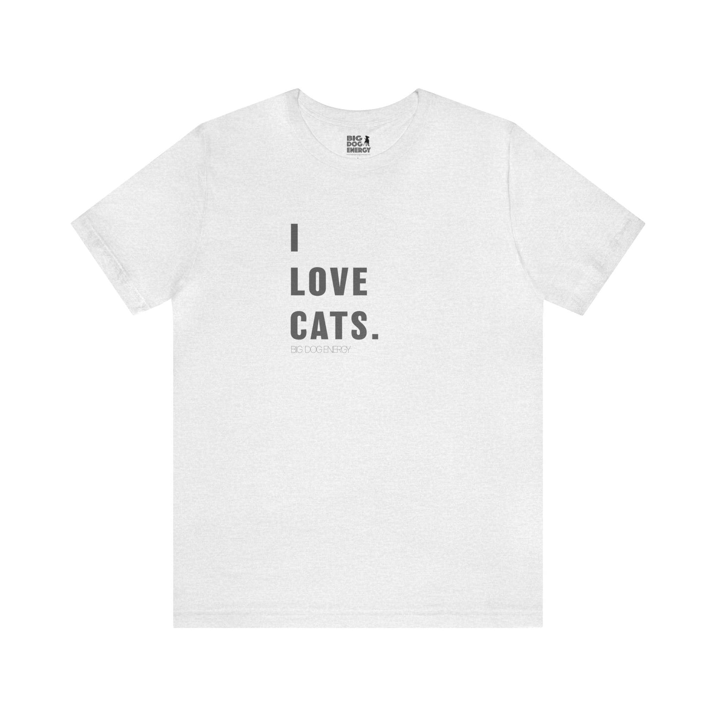 I Love Cats (leftie) | Unisex Jersey Short Sleeve Tee
