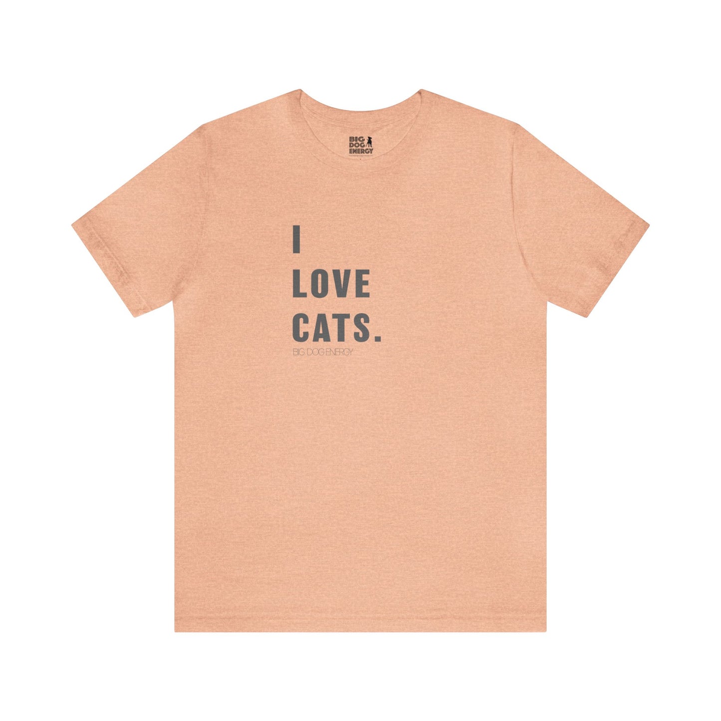 I Love Cats (leftie) | Unisex Jersey Short Sleeve Tee