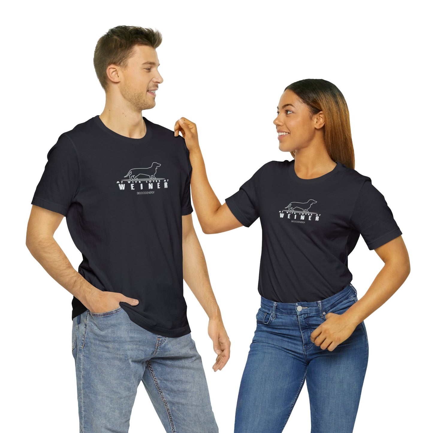 My Wife Loves My Weiner (dog) | Unisex Jersey Short Sleeve Tee