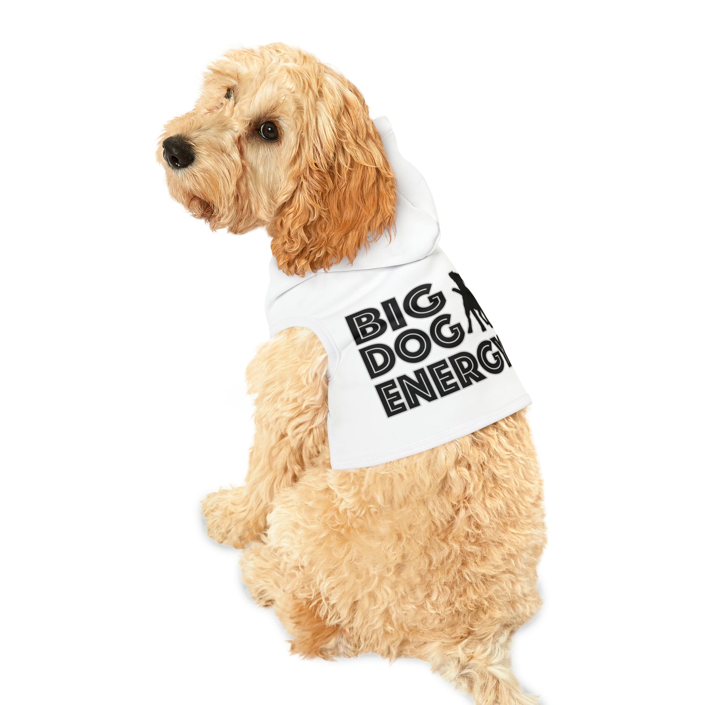 Big Dog Energy Pet Hoodie | White