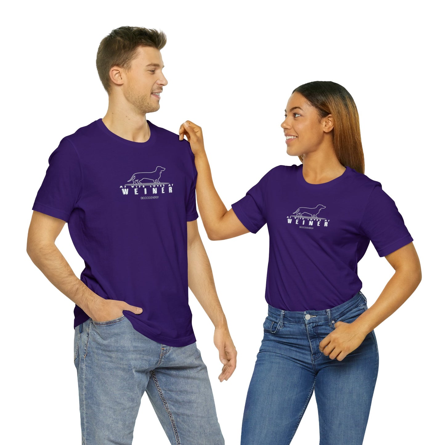 My Wife Loves My Weiner (dog) | Unisex Jersey Short Sleeve Tee