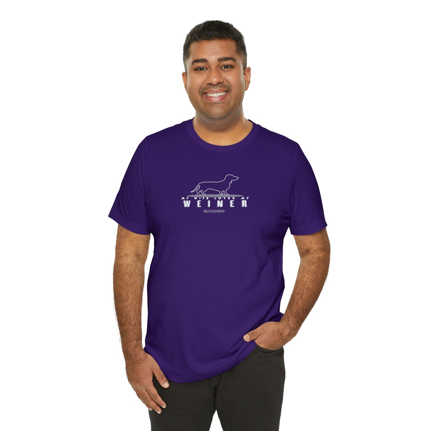 My Wife Loves My Weiner (dog) | Unisex Jersey Short Sleeve Tee