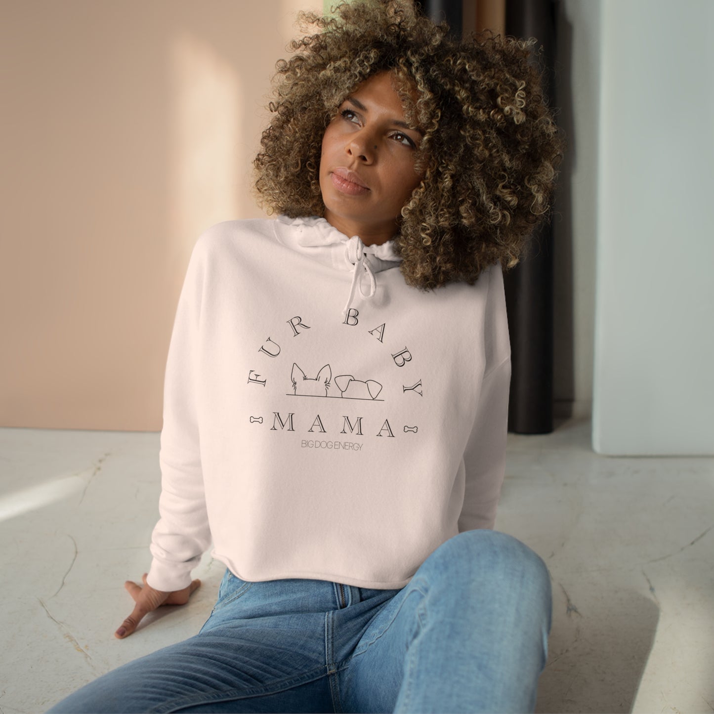 Fur Baby Mama | Crop Hoodie