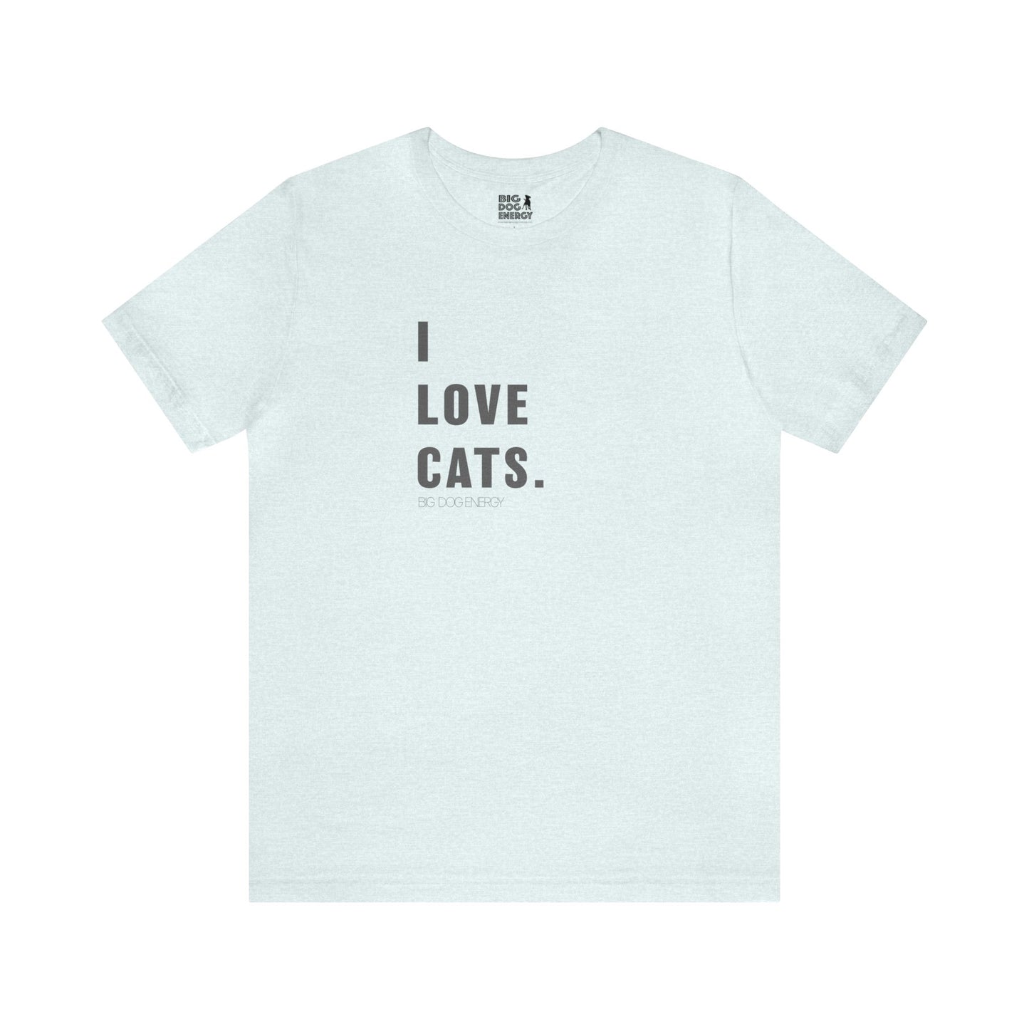 I Love Cats (leftie) | Unisex Jersey Short Sleeve Tee