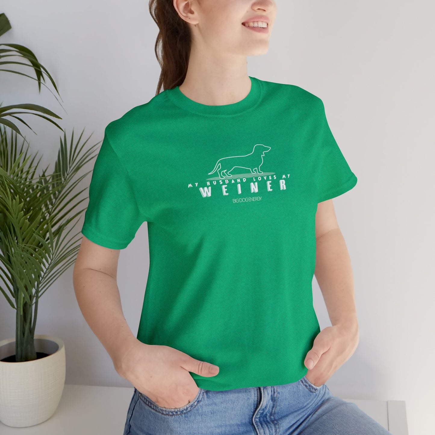 My Husband Loves My Weiner (dog) | Unisex Jersey Short Sleeve Tee