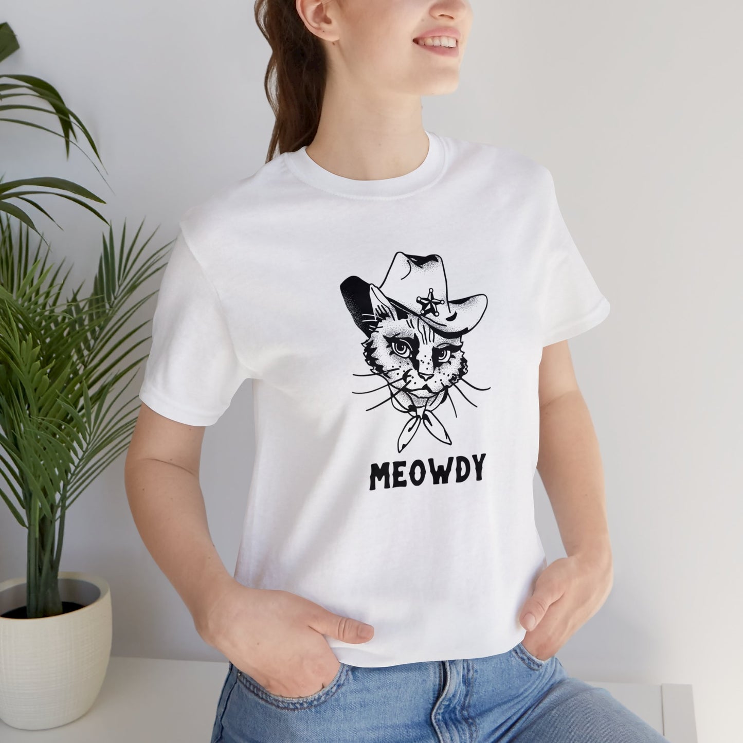 Meowdy! | Unisex Jersey Short Sleeve Tee