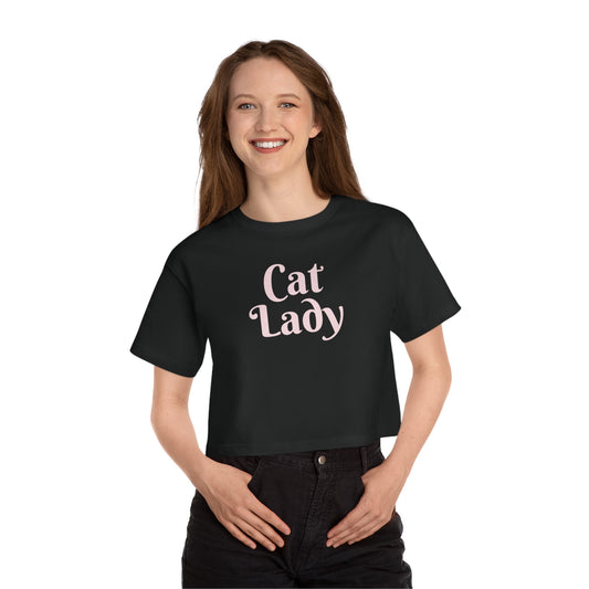 Cropped Cat Lady | Champion Women's Heritage Cropped T-Shirt