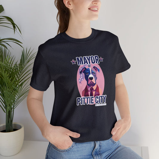 Mayor of Pittie City | Unisex Jersey Short Sleeve Tee