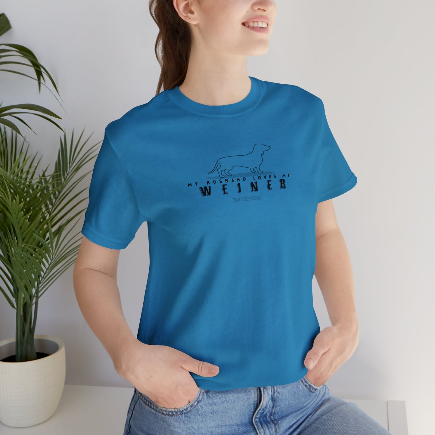 My Husband Loves My Weiner (dog) | Unisex Jersey Short Sleeve Tee