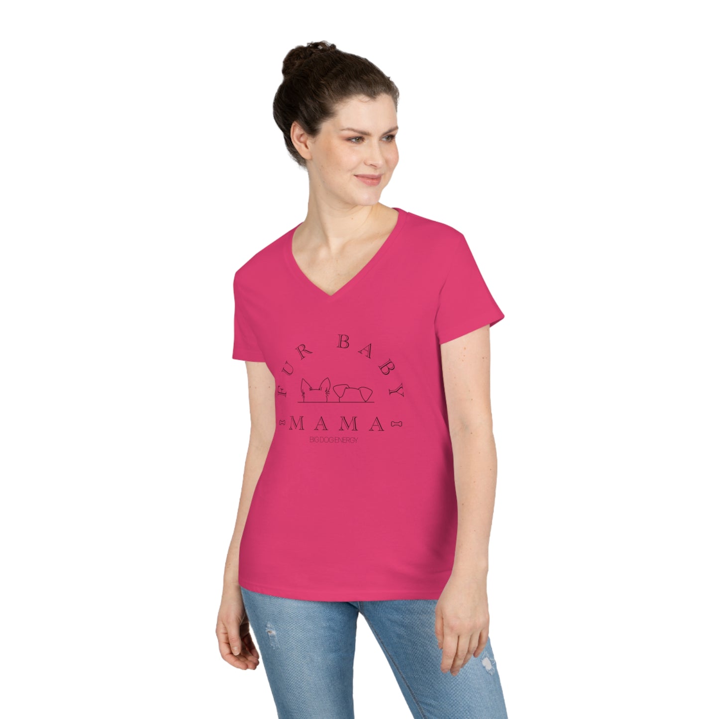 Fur Baby Mama | Ladies' V-Neck T-Shirt