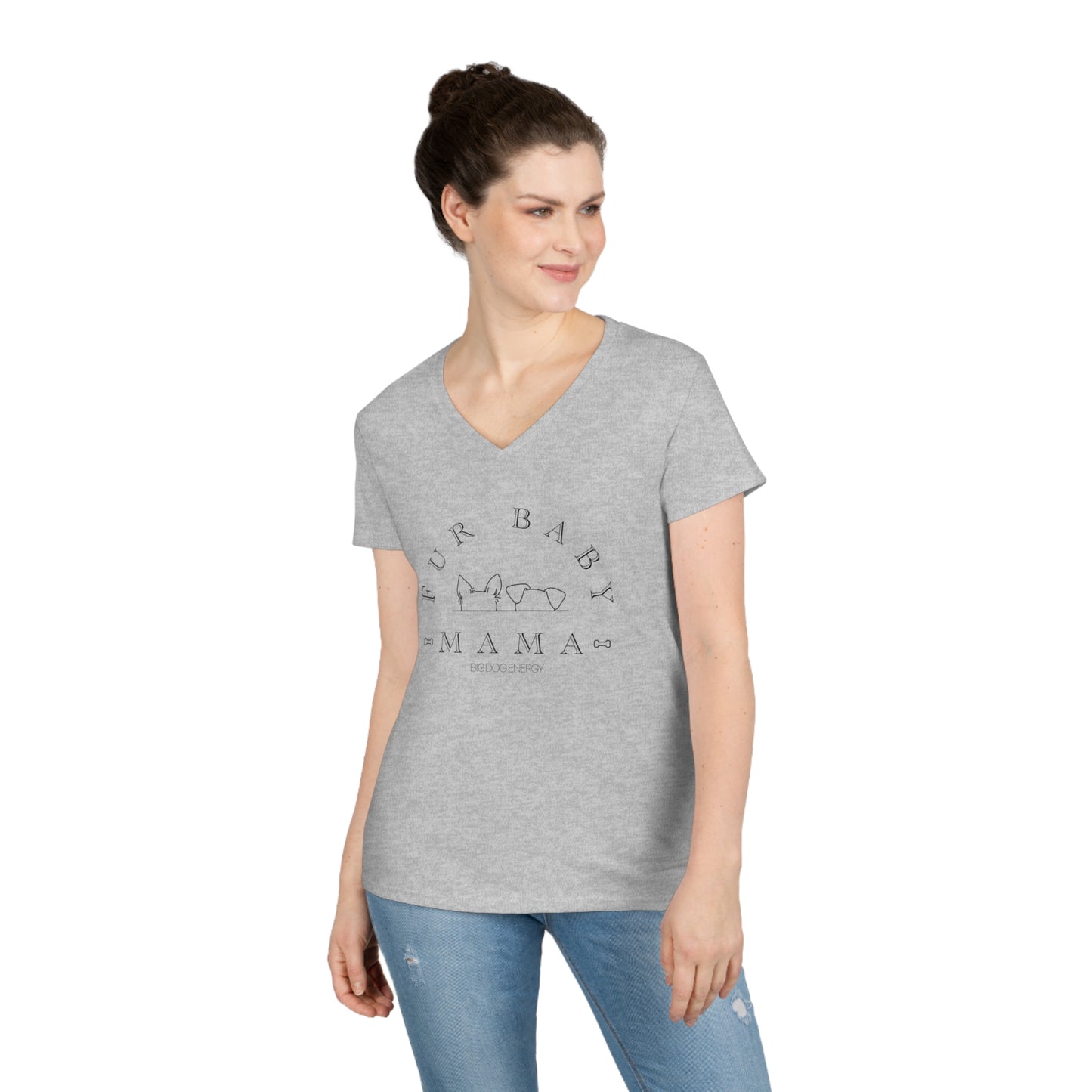 Fur Baby Mama | Ladies' V-Neck T-Shirt