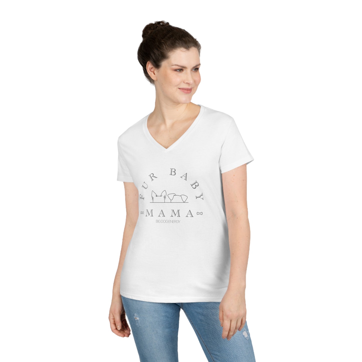 Fur Baby Mama | Ladies' V-Neck T-Shirt