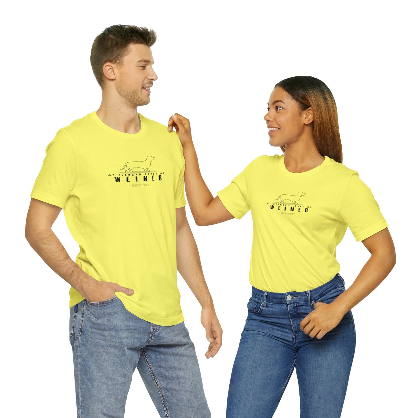 My Husband Loves My Weiner (dog) | Unisex Jersey Short Sleeve Tee