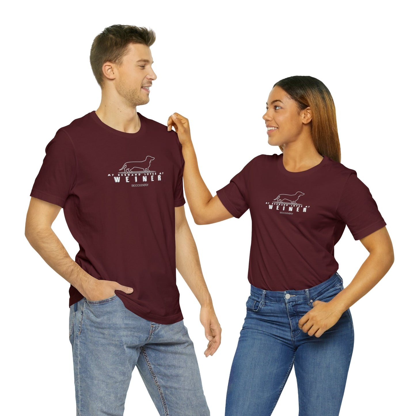 My Husband Loves My Weiner (dog) | Unisex Jersey Short Sleeve Tee