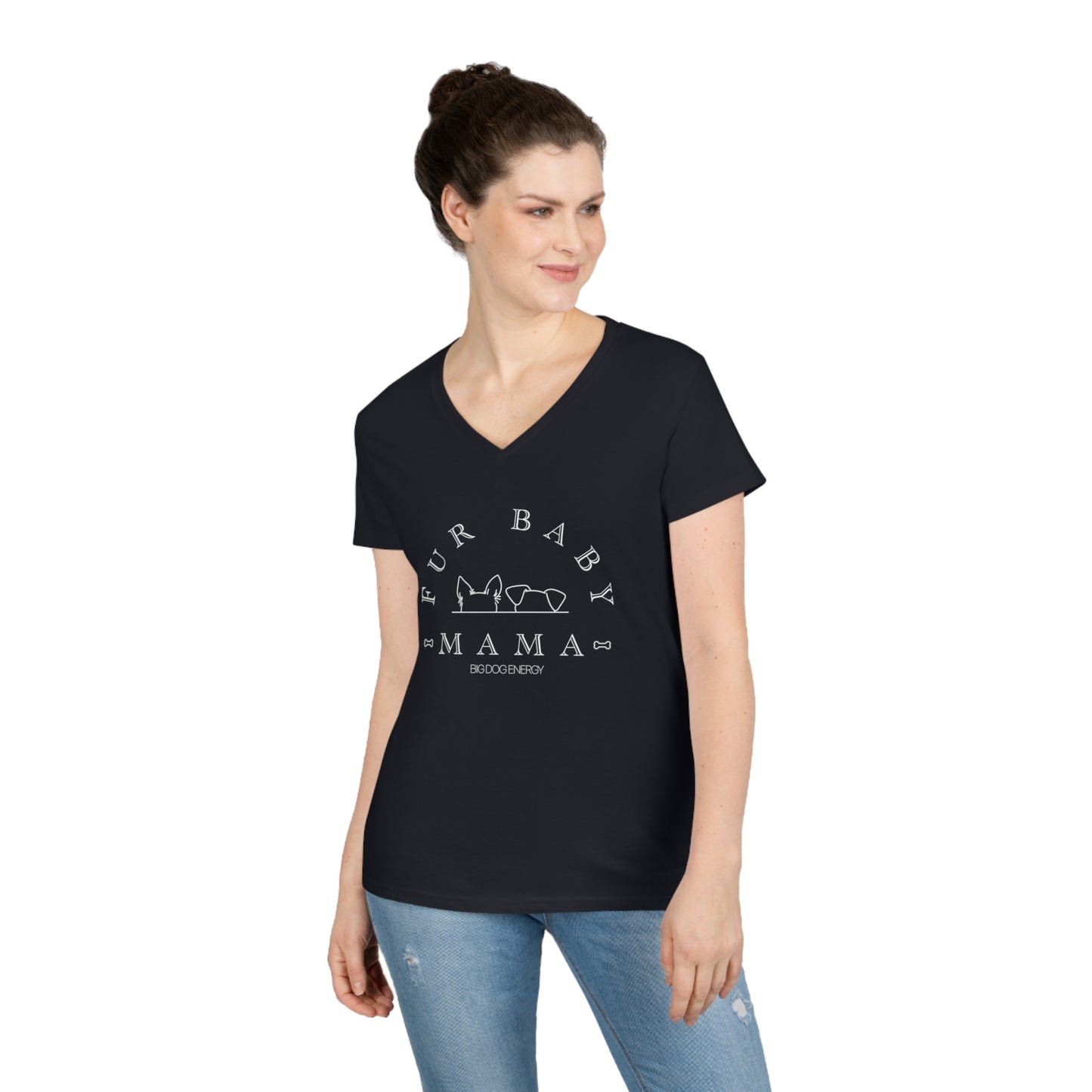 Fur Baby Mama | Ladies' V-Neck T-Shirt