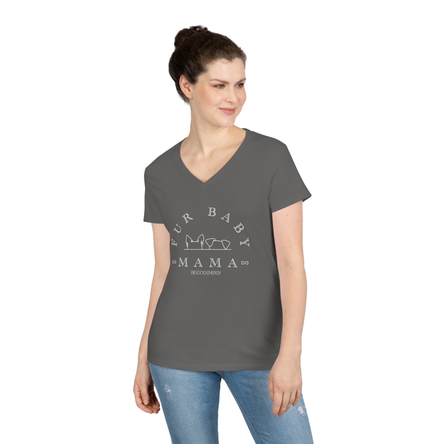 Fur Baby Mama | Ladies' V-Neck T-Shirt