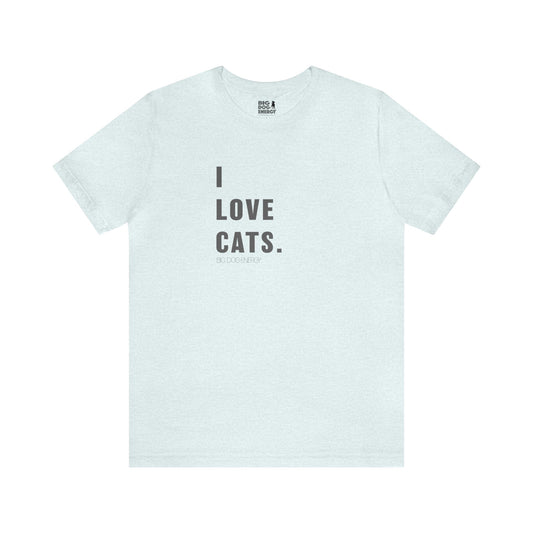 I Love Cats (leftie) | Unisex Jersey Short Sleeve Tee
