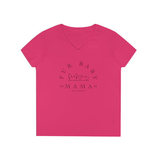 Fur Baby Mama | Ladies' V-Neck T-Shirt